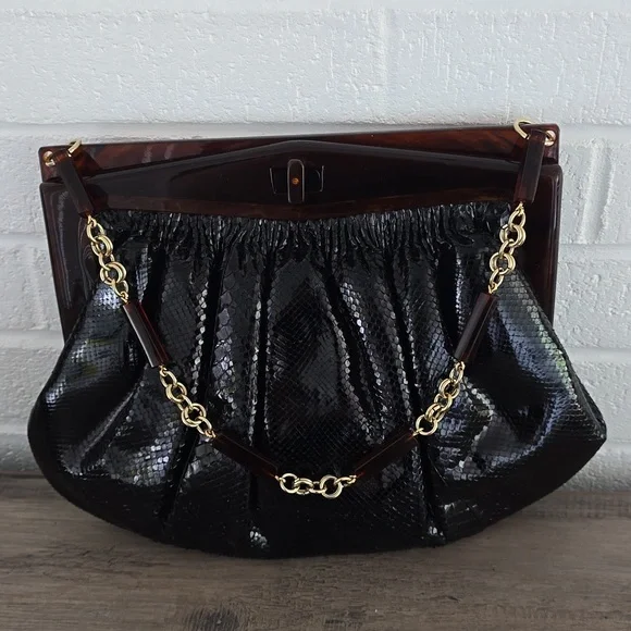 Colombetti Milano Vintage Snake Skin Purse - Picture 3 of 13